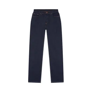 Women's straight high-waisted raw jeans