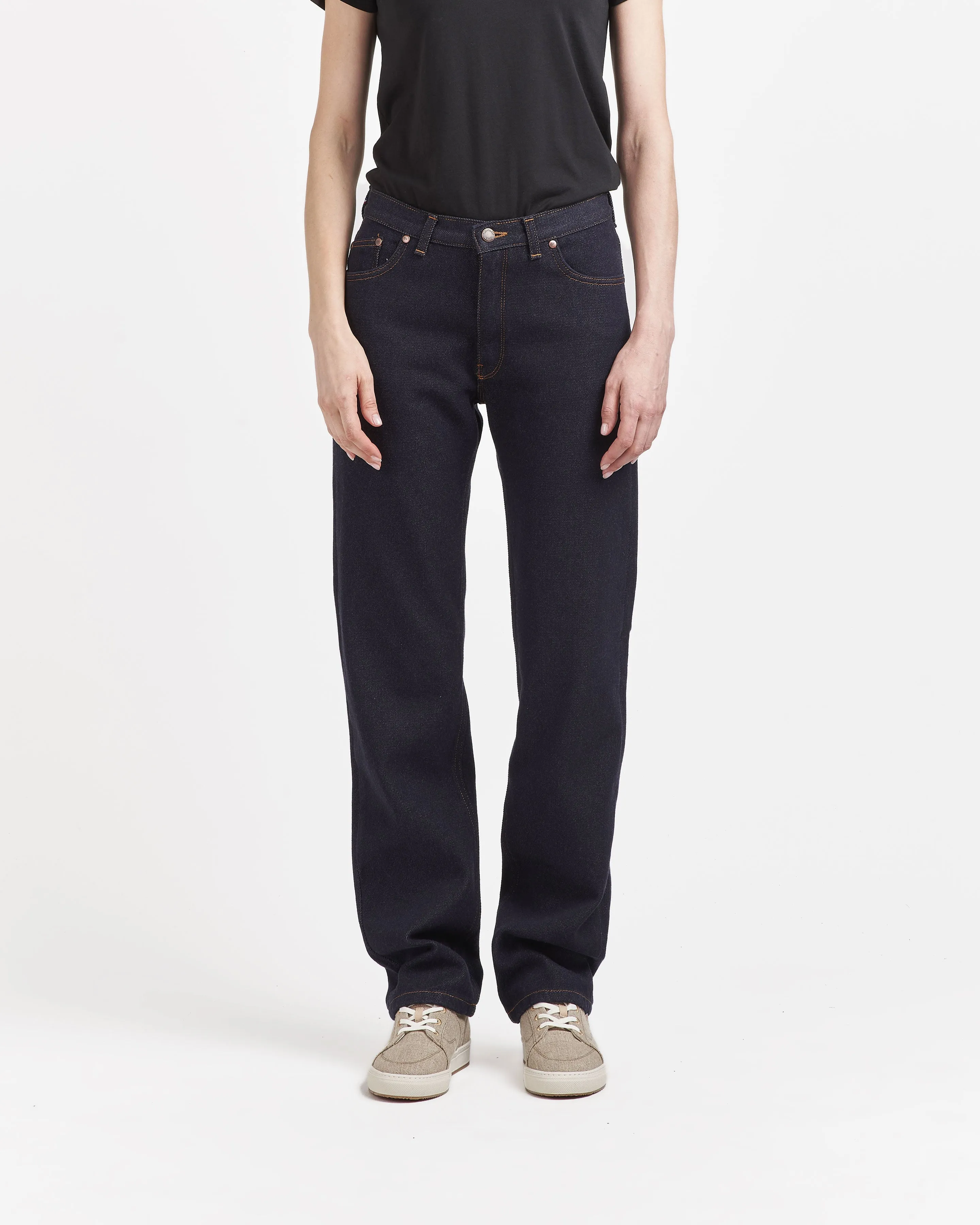 Women's straight high-waisted wool jeans – SAINT JAMES x Atelier TUFFERY